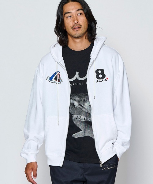 ACANTHUS(アカンサス)の「mpa4243- Souvenir Zip-up Hooded Sweatshirt スウェットジップパーカー(MA2712)(パーカー・メンズ・ホワイト/ブラック/ネイビー・XL/L/M/S)」の8枚目の写真