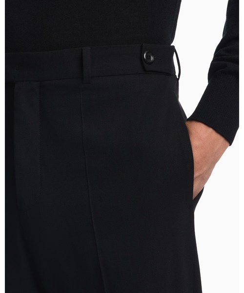 EMPORIO ARMANI(エンポリオアルマーニ)の「<ZOZO限定>【エンポリオ アルマーニ】平織りストレッチウール パンツ(スラックス・メンズ・ブラック・46/52/50/48)」の5枚目の写真