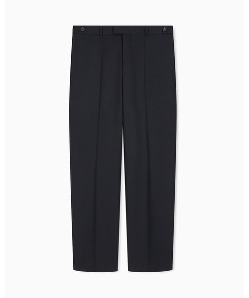 EMPORIO ARMANI(エンポリオアルマーニ)の「<ZOZO限定>【エンポリオ アルマーニ】平織りストレッチウール パンツ(スラックス・メンズ・ブラック・46/52/50/48)」の2枚目の写真