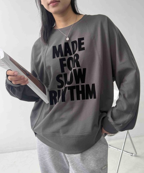 AS KNOW AS plus(アズノゥアズプラス)の「☆フロッキーロゴロンT【UNISEX ITEM】(Tシャツ/カットソー・レディース・オフホワイト/ブラウン/チャコールグレー・FREE)」の15枚目の写真