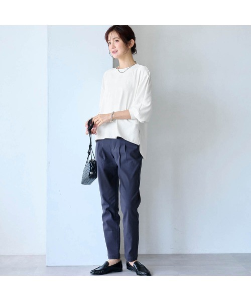 座(THE)パンツ(ザパンツ)の「ベルメゾン・座(THE)ブラウス(シャツ/ブラウス・レディース・オフホワイト/セージグリーン/グレイッシュブルー/ネイビー/ブラック・M/L/LL/S)」の7枚目の写真