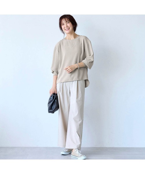 座(THE)パンツ(ザパンツ)の「ベルメゾン・座(THE)ブラウス(シャツ/ブラウス・レディース・オフホワイト/セージグリーン/グレイッシュブルー/ネイビー/ブラック・M/L/LL/S)」の10枚目の写真