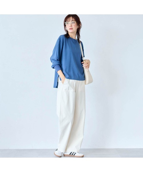 座(THE)パンツ(ザパンツ)の「ベルメゾン・座(THE)ブラウス(シャツ/ブラウス・レディース・オフホワイト/セージグリーン/グレイッシュブルー/ネイビー/ブラック・M/L/LL/S)」の13枚目の写真