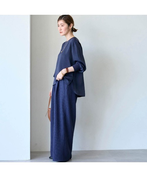 座(THE)パンツ(ザパンツ)の「ベルメゾン・座(THE)ブラウス(シャツ/ブラウス・レディース・オフホワイト/セージグリーン/グレイッシュブルー/ネイビー/ブラック・M/L/LL/S)」の15枚目の写真