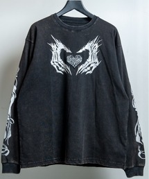 HAND SIGN LS(ハンドサインLS)クルーネック プリント ロンT