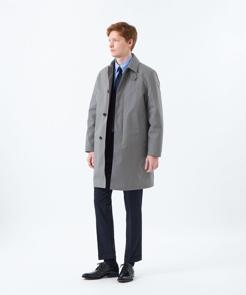 MACKINTOSH PHILOSOPHY(マッキントッシュ フィロソフィー)の「【WEB&一部店舗限定】WELLINGTON PERTEX SHIELD 3L(ウェリントン パーテックスシールド スリーレイヤー)(ステンカラーコート・メンズ・チャコールグレー/ダークネイビー・38/40)」の3枚目の写真