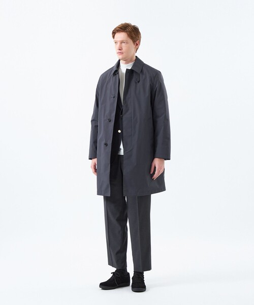 MACKINTOSH PHILOSOPHY(マッキントッシュ フィロソフィー)の「【WEB&一部店舗限定】WELLINGTON PERTEX SHIELD 3L(ウェリントン パーテックスシールド スリーレイヤー)(ステンカラーコート・メンズ・チャコールグレー/ダークネイビー・38/40)」の4枚目の写真