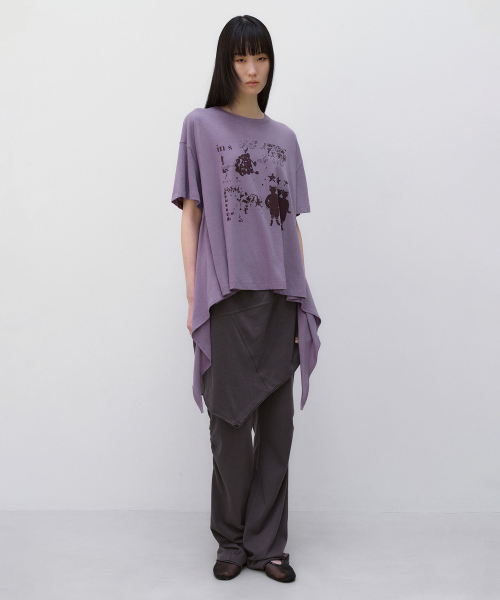 INSILENCE WOMEN（インサイレンスウーマン）の「ダブルレイヤードコットンパンツチャコール（その他パンツ・レディース・その他・SMALL/MEDIUM）」の5枚目の写真