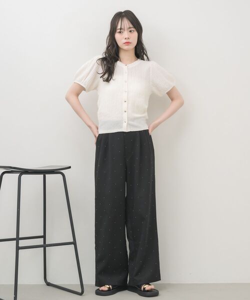RETRO GIRL(レトロガール)の「半袖ウェーブカットカーデ(Tシャツ/カットソー・レディース・ブラック/ブラウン/ナチュラル・FREE)」の21枚目の写真