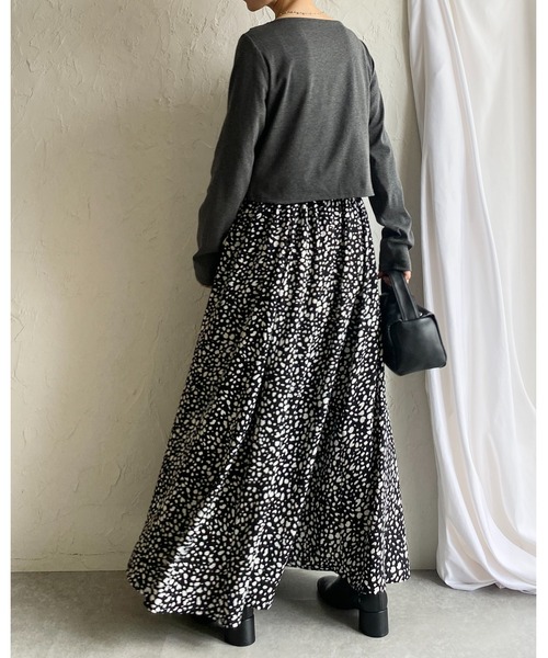 She's Closet(シーズクローゼット)の「レオパード 豹 プリント フレア ロング ヒョウ柄スカート(スカート・レディース・ベージュ/ブラック・FREE)」の17枚目の写真