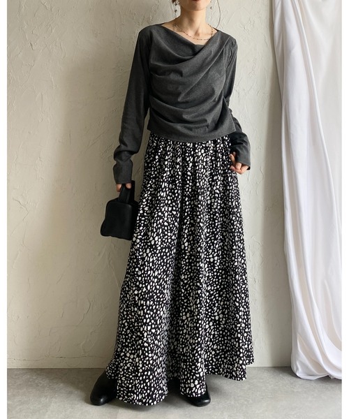 She's Closet(シーズクローゼット)の「レオパード 豹 プリント フレア ロング ヒョウ柄スカート(スカート・レディース・ベージュ/ブラック・FREE)」の13枚目の写真
