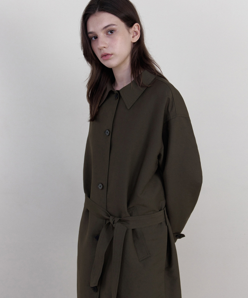 WEDNESDAYOASISFORWOMEN（ウェンズデー オアシス フォー ウーマン）の「[ATELIER EDITION] ミューズロングトレンチコート_KHAKI(WB6OT13)（トレンチコート・レディース・カーキ・FREE）」の3枚目の写真