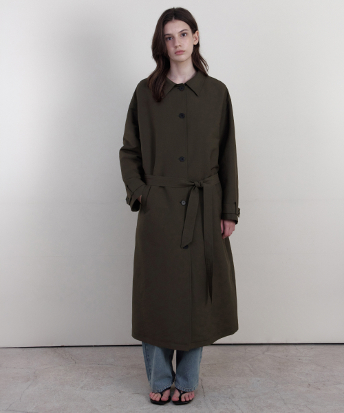 WEDNESDAYOASISFORWOMEN（ウェンズデー オアシス フォー ウーマン）の「[ATELIER EDITION] ミューズロングトレンチコート_KHAKI(WB6OT13)（トレンチコート・レディース・カーキ・FREE）」の4枚目の写真