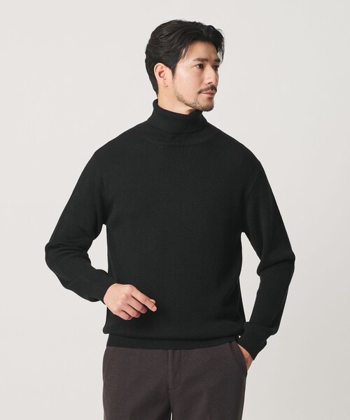 BEAUTY&YOUTH UNITED ARROWS(ビューティーアンドユースユナイテッドアローズ)の「【WEB限定 WARDROBE SMART】マシーンウォッシャブル ウールミックス アゼ タートルネック(ニット/セーター・メンズ・ブラック/ナチュラル/グレー・S/M/L/XL)」の6枚目の写真
