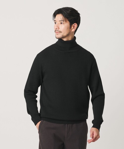 BEAUTY&YOUTH UNITED ARROWS(ビューティーアンドユースユナイテッドアローズ)の「【WEB限定 WARDROBE SMART】マシーンウォッシャブル ウールミックス アゼ タートルネック(ニット/セーター・メンズ・ブラック/ナチュラル/グレー・S/M/L/XL)」の7枚目の写真