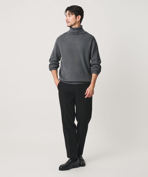 BEAUTY&YOUTH UNITED ARROWS(ビューティーアンドユースユナイテッドアローズ)の「【WEB限定 WARDROBE SMART】マシーンウォッシャブル ウールミックス アゼ タートルネック(ニット/セーター・メンズ・ブラック/ナチュラル/グレー・S/M/L/XL)」の9枚目の写真
