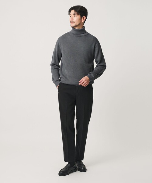 BEAUTY&YOUTH UNITED ARROWS(ビューティーアンドユースユナイテッドアローズ)の「【WEB限定 WARDROBE SMART】マシーンウォッシャブル ウールミックス アゼ タートルネック(ニット/セーター・メンズ・ブラック/ナチュラル/グレー・S/M/L/XL)」の12枚目の写真