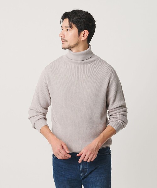 BEAUTY&YOUTH UNITED ARROWS(ビューティーアンドユースユナイテッドアローズ)の「【WEB限定 WARDROBE SMART】マシーンウォッシャブル ウールミックス アゼ タートルネック(ニット/セーター・メンズ・ブラック/ナチュラル/グレー・S/M/L/XL)」の15枚目の写真