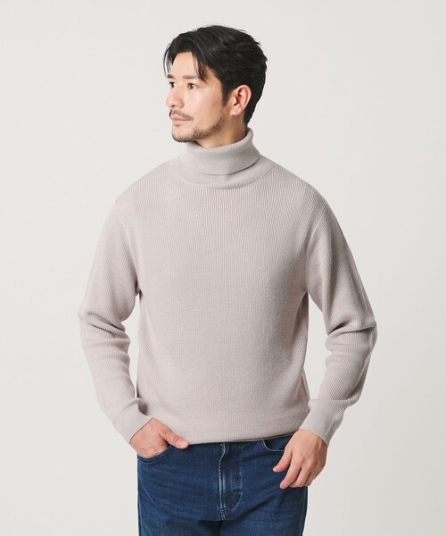 BEAUTY&YOUTH UNITED ARROWS(ビューティーアンドユースユナイテッドアローズ)の「【WEB限定 WARDROBE SMART】マシーンウォッシャブル ウールミックス アゼ タートルネック(ニット/セーター・メンズ・ブラック/ナチュラル/グレー・S/M/L/XL)」の17枚目の写真