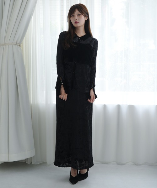 NOELA(ノエラ)の「ベロアビスチェセットオパールブラウス(シャツ/ブラウス・レディース・ネイビー/ブラウン/ブラック・FREE)」の11枚目の写真