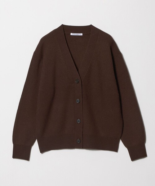 BEAUTY&YOUTH UNITED ARROWS(ビューティーアンドユースユナイテッドアローズ)の「ウールブレンド 畦 Vネックカーディガン ウォッシャブル(カーディガン/ボレロ・レディース・ライトピンク/オフホワイト/ダークブラウン・FREE)」の3枚目の写真