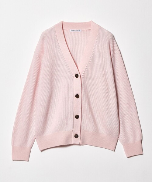 BEAUTY&YOUTH UNITED ARROWS(ビューティーアンドユースユナイテッドアローズ)の「ウールブレンド 畦 Vネックカーディガン ウォッシャブル(カーディガン/ボレロ・レディース・ライトピンク/オフホワイト/ダークブラウン・FREE)」の11枚目の写真