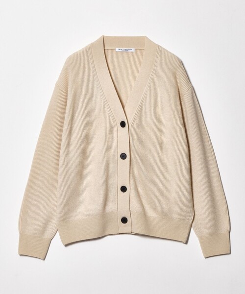 BEAUTY&YOUTH UNITED ARROWS(ビューティーアンドユースユナイテッドアローズ)の「ウールブレンド 畦 Vネックカーディガン ウォッシャブル(カーディガン/ボレロ・レディース・ライトピンク/オフホワイト/ダークブラウン・FREE)」の14枚目の写真