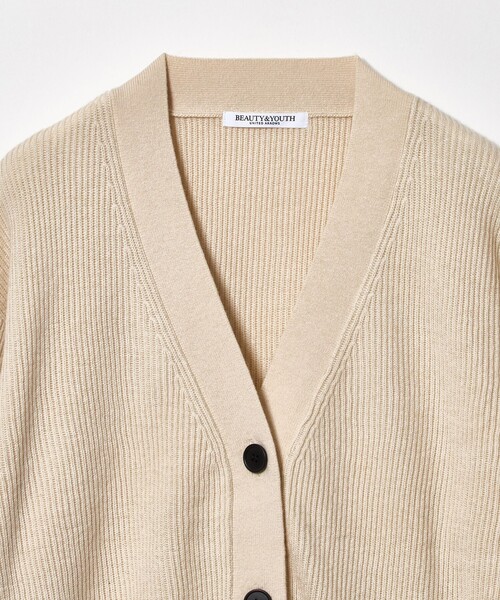 BEAUTY&YOUTH UNITED ARROWS(ビューティーアンドユースユナイテッドアローズ)の「ウールブレンド 畦 Vネックカーディガン ウォッシャブル(カーディガン/ボレロ・レディース・ライトピンク/オフホワイト/ダークブラウン・FREE)」の15枚目の写真