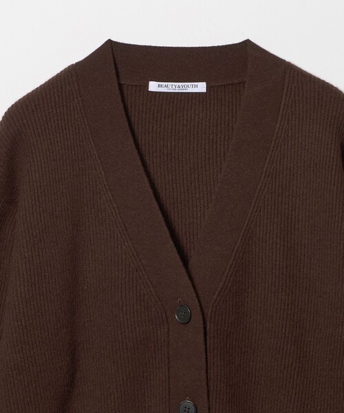 BEAUTY&YOUTH UNITED ARROWS(ビューティーアンドユースユナイテッドアローズ)の「ウールブレンド 畦 Vネックカーディガン ウォッシャブル(カーディガン/ボレロ・レディース・ライトピンク/オフホワイト/ダークブラウン・FREE)」の17枚目の写真