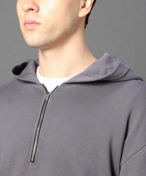 MONKEY TIME（モンキータイム）の「＜monkey time＞ オーバーダイ ウラケ レイヤード フーディー◆（パーカー・メンズ・ダークグレー/ベージュ・X-LARGE/SMALL/LARGE/MEDIUM）」の6枚目の写真