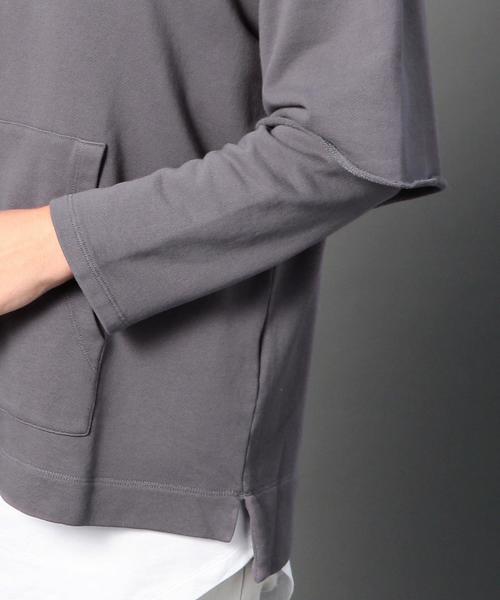 MONKEY TIME（モンキータイム）の「＜monkey time＞ オーバーダイ ウラケ レイヤード フーディー◆（パーカー・メンズ・ダークグレー/ベージュ・X-LARGE/SMALL/LARGE/MEDIUM）」の7枚目の写真