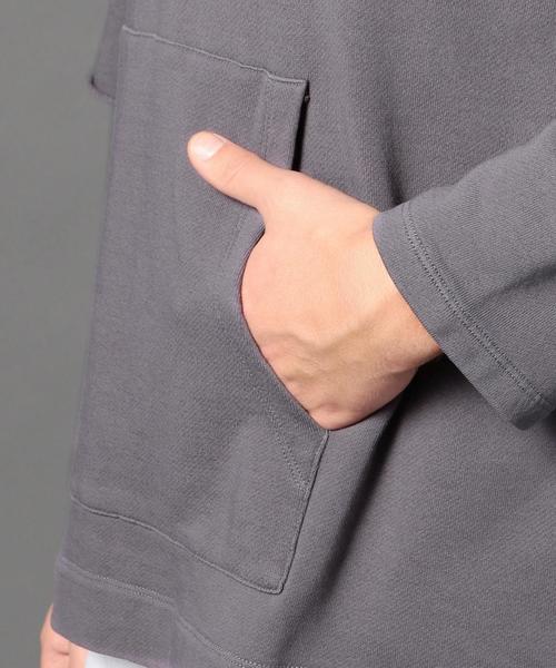 MONKEY TIME（モンキータイム）の「＜monkey time＞ オーバーダイ ウラケ レイヤード フーディー◆（パーカー・メンズ・ダークグレー/ベージュ・X-LARGE/SMALL/LARGE/MEDIUM）」の8枚目の写真