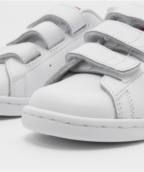 adidas(アディダス)の「キッズ adidas アディダス STAN SMITH CF I スタンスミス CF I B32704 16SP WTH/WTH/BOPINK(スニーカー・キッズ・ホワイト系その他・13/16/14/12/15 )」の6枚目の写真