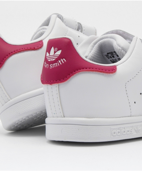 adidas(アディダス)の「キッズ adidas アディダス STAN SMITH CF I スタンスミス CF I B32704 16SP WTH/WTH/BOPINK(スニーカー・キッズ・ホワイト系その他・13/16/14/12/15 )」の9枚目の写真