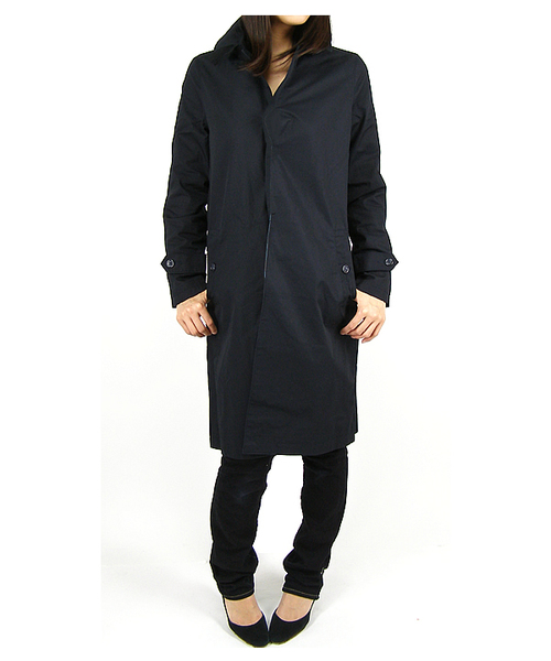 BEAMS BOY（ビームスボーイ）の「BEAMS BOY / ファインツイル ステンカラー（ステンカラーコート・レディース・ベージュ/ネイビー/ピンク・FREE）」の5枚目の写真