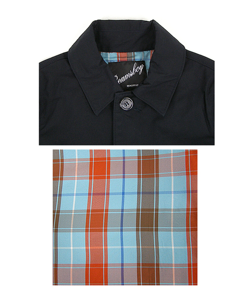 BEAMS BOY（ビームスボーイ）の「BEAMS BOY / ファインツイル ステンカラー（ステンカラーコート・レディース・ベージュ/ネイビー/ピンク・FREE）」の8枚目の写真