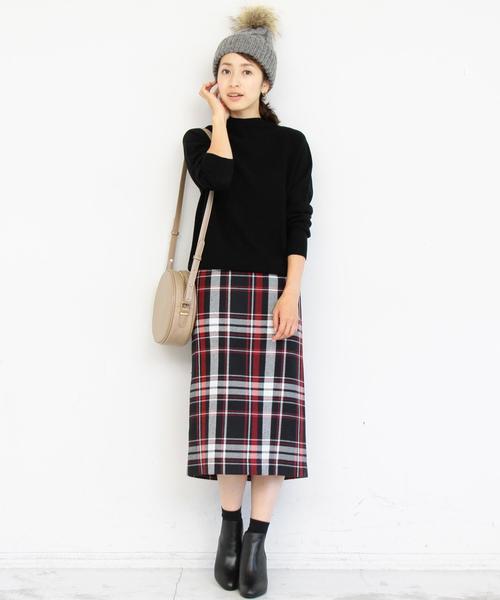 BEAUTY&YOUTH UNITED ARROWS（ビューティーアンドユースユナイテッドアローズ）の「BY∴ チェックミドルスカート◆（スカート・レディース・グレー/ネイビー・SMALL/MEDIUM）」の4枚目の写真