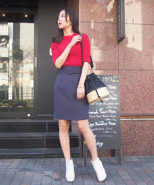 dazzlin(ダズリン)の「ドットジャガードスカート(スカート・レディース・ネイビー/ベージュ/ブラック・MEDIUM/SMALL)」の21枚目の写真