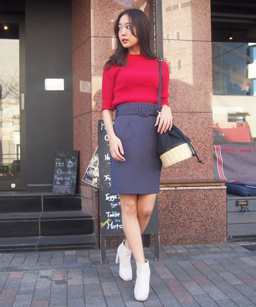 dazzlin(ダズリン)の「ドットジャガードスカート(スカート・レディース・ネイビー/ベージュ/ブラック・MEDIUM/SMALL)」の22枚目の写真