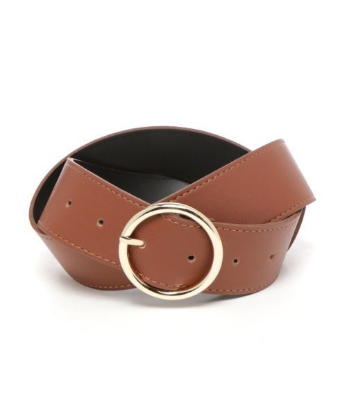 Heather（ヘザー）の「マルバックルベルト17SS  751589（ベルト・レディース・ブラック/ブラウン・ONE SIZE）」の2枚目の写真