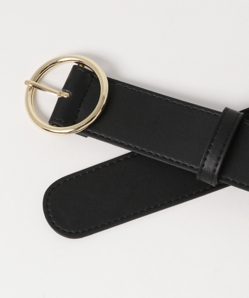 Heather（ヘザー）の「マルバックルベルト17SS  751589（ベルト・レディース・ブラック/ブラウン・ONE SIZE）」の3枚目の写真