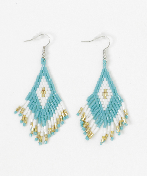 ハング ワンダー アセ フリンジ ビーズ ピアス Moddlab Jp