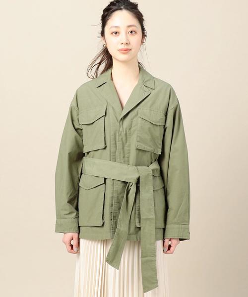 BEAUTY&YOUTH UNITED ARROWS（ビューティーアンドユースユナイテッドアローズ）の「BY コットンフィールドジャケット ◆（ミリタリージャケット・レディース・オリーブ・FREE）」の3枚目の写真