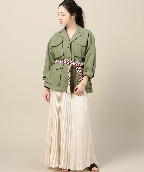 BEAUTY&YOUTH UNITED ARROWS（ビューティーアンドユースユナイテッドアローズ）の「BY コットンフィールドジャケット ◆（ミリタリージャケット・レディース・オリーブ・FREE）」の5枚目の写真