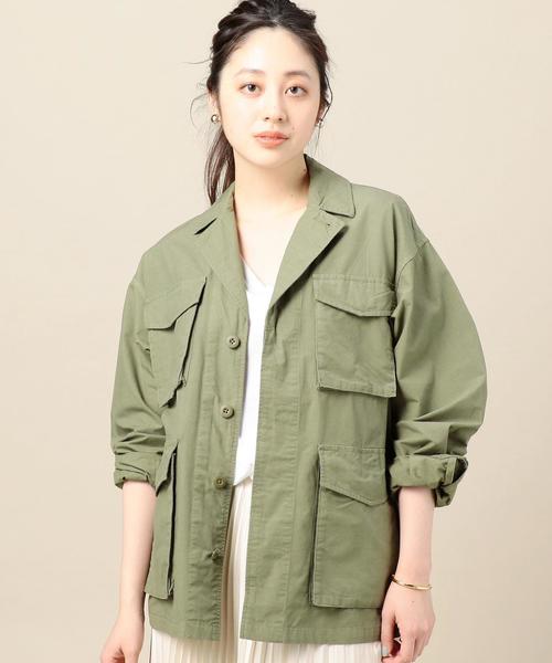 BEAUTY&YOUTH UNITED ARROWS（ビューティーアンドユースユナイテッドアローズ）の「BY コットンフィールドジャケット ◆（ミリタリージャケット・レディース・オリーブ・FREE）」の8枚目の写真