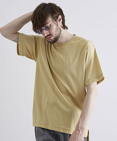 UNITED TOKYO（ユナイテッドトウキョウ）の「ビッグシルエットカットソー（Tシャツ/カットソー・メンズ・ピンク/ブラック/イエロー/オフホワイト/グリーン/ブルー・2/3/1）」の5枚目の写真