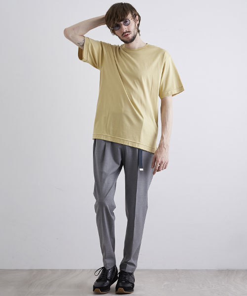 UNITED TOKYO（ユナイテッドトウキョウ）の「ビッグシルエットカットソー（Tシャツ/カットソー・メンズ・ピンク/ブラック/イエロー/オフホワイト/グリーン/ブルー・2/3/1）」の18枚目の写真