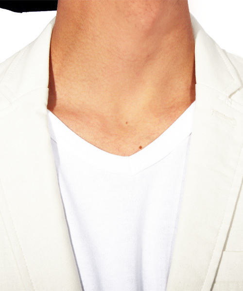 ８(eight)（エイト）の「7分袖 テーラードジャケット 綿 麻 リネン ブレザー（テーラードジャケット・メンズ・キナリ/ベージュ/ネイビー/ブラック/カーキ・X-LARGE/MEDIUM/LARGE）」の20枚目の写真