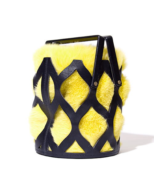 LUDLOW イエローファートートバッグ