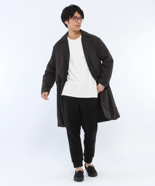 LAKOLE（ラコレ）の「【防風/撥水】中綿チェスターコート / LAKOLE（チェスターコート・メンズ・ネイビー/ブラック・MEDIUM/LARGE）」の18枚目の写真